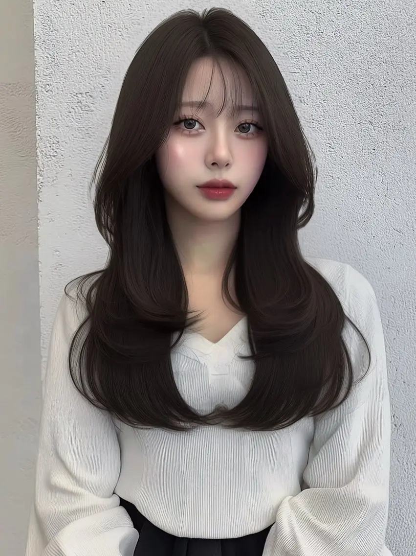 ロング 似合わせカット カット ヘアカラー トリートメント 渋谷韓国レイヤー /SAYAKA🩶ᩚのヘアスタイル