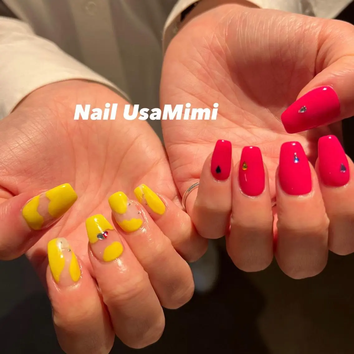ネイル フットネイル ジェルネイル キラキラネイル マグネットネイル 持ち込み 本町ネイルNail UsaMimiのネイルデザイン