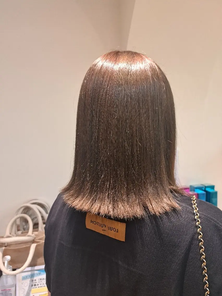 ミディアム 切りっぱなしボブ ボブ カットモデル募集❣️ 池袋💇Annaのヘアスタイル