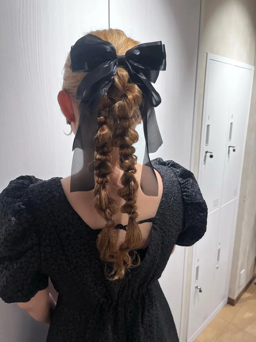 ロング ヘアアレンジ ヘアセット end roll りんのヘアスタイル