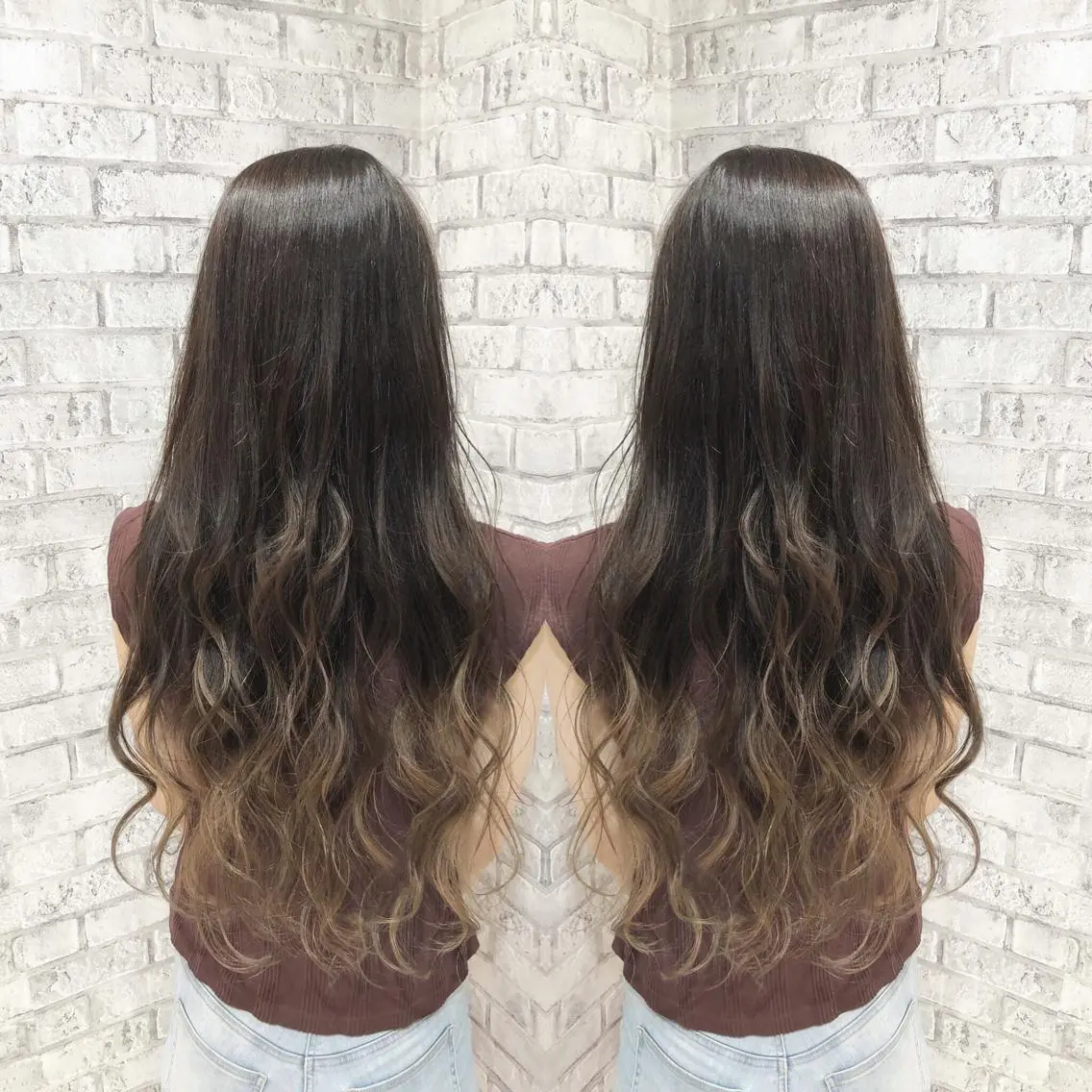 ロング カラー ヘアアレンジ ベージュカラー グラデーションカラー カット ヘアカラー トリートメント 秋山 幸太のヘアスタイル
