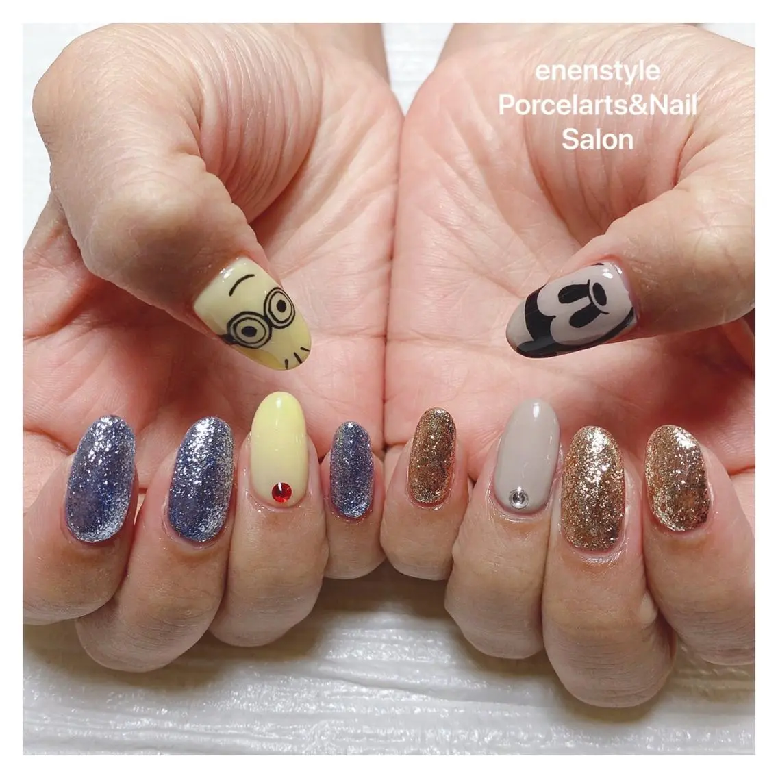 ミディアム ネイル 🐾enen style 🐾のネイルデザイン