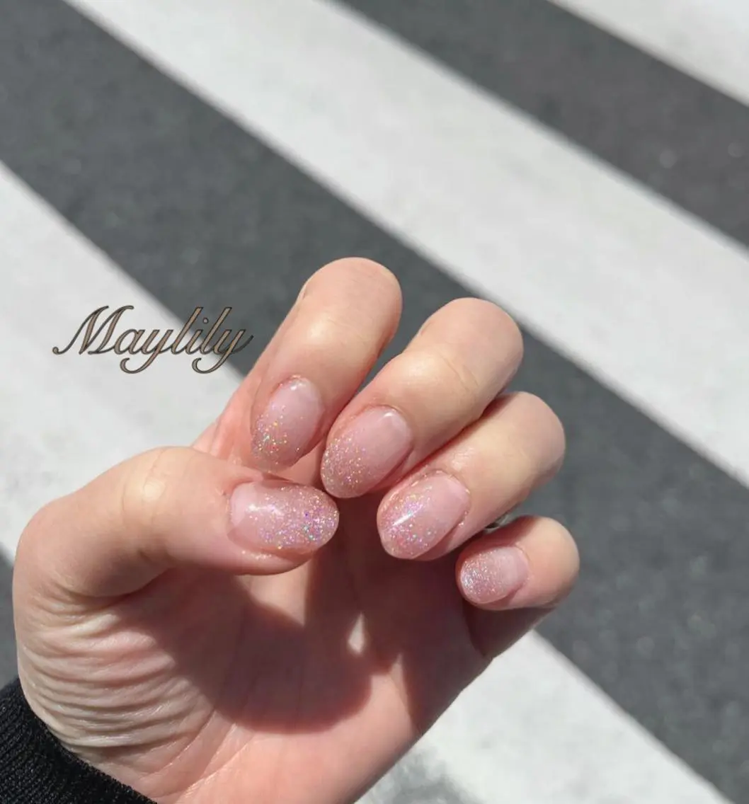 ネイル グラデーション ラメ(グリッター) ラメグラデーション Nail salon Maylilyのネイルデザイン