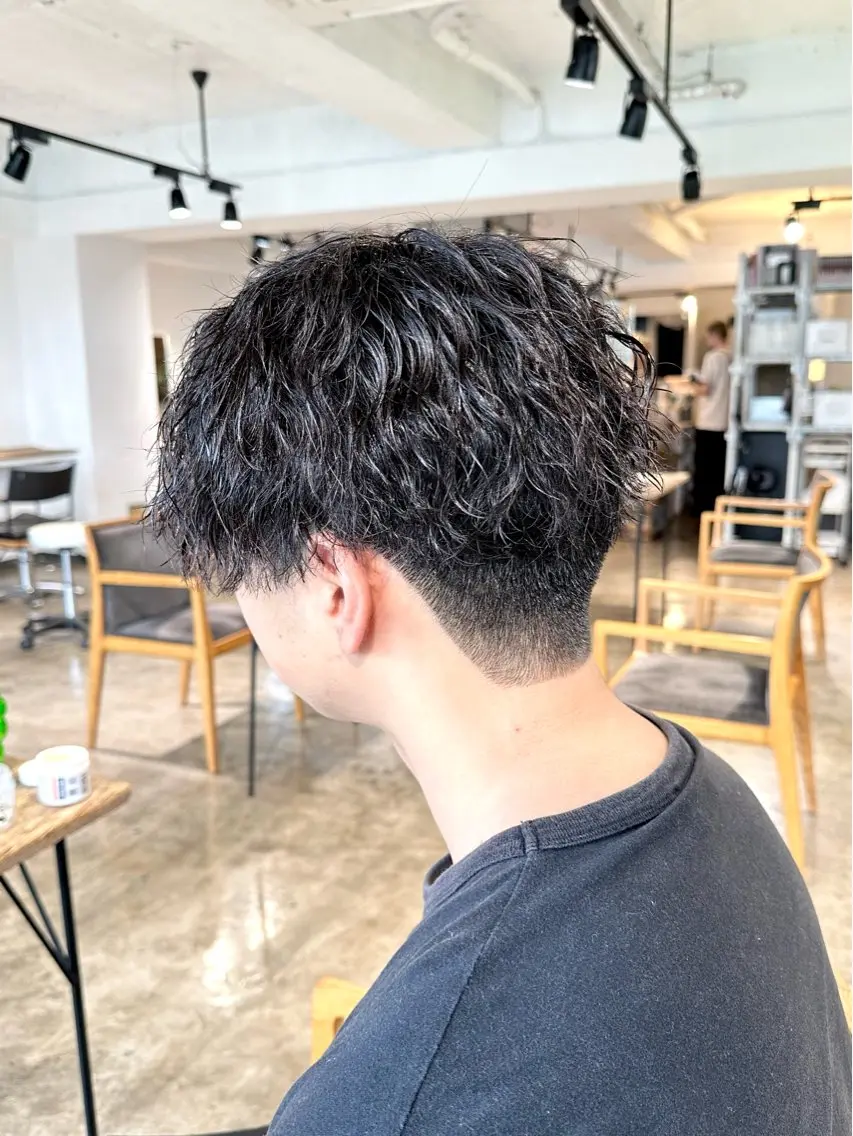 メンズ ネイル マッシュ メンズパーマ メンズネイル カット パーマ トリートメント 骨格補正施術/メンズ 専門美容師/YUYAのヘアスタイル