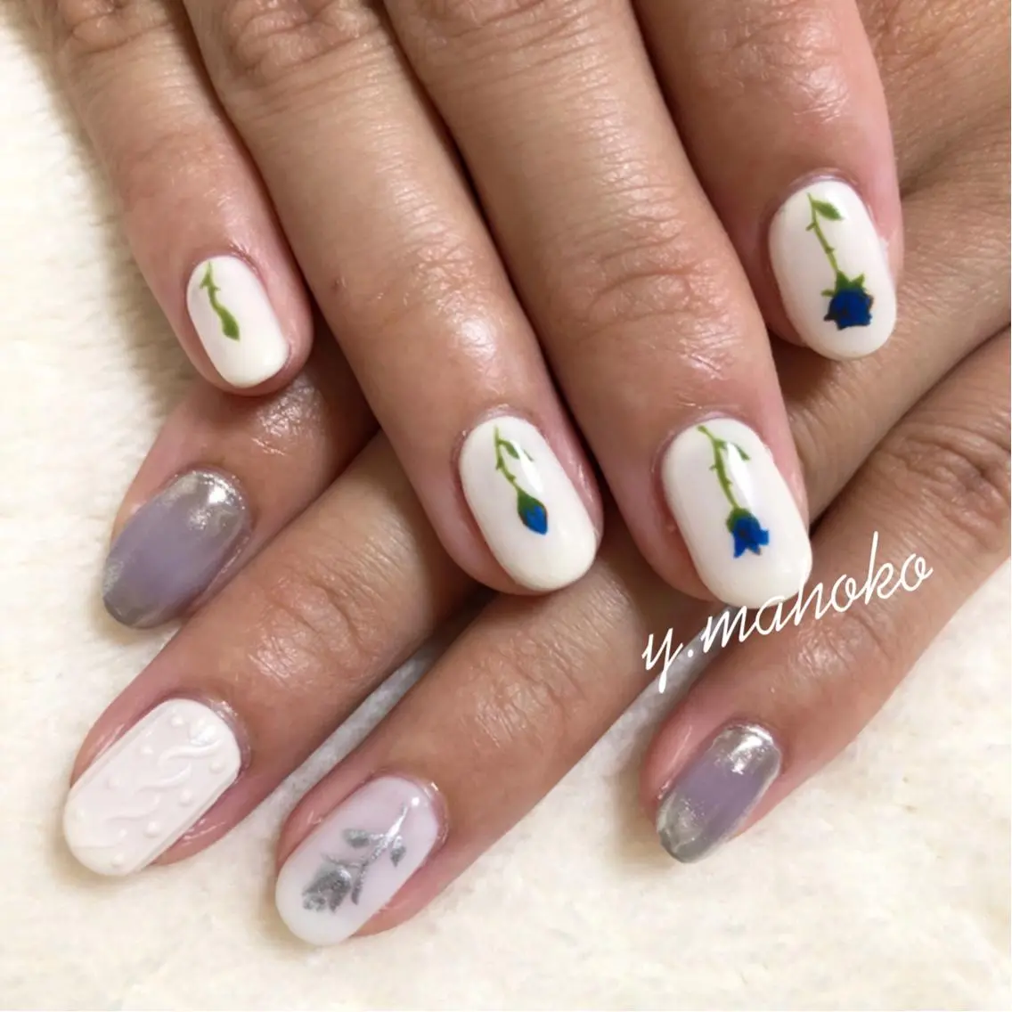 ネイル ハンドネイル パラジェル有/ 長さだし/mahoのネイルデザイン