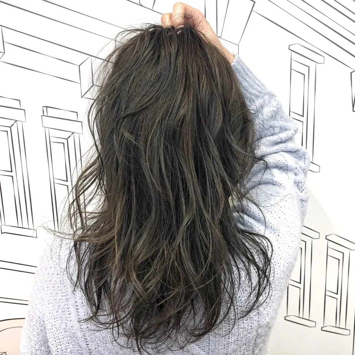 ロング 坪井 彰吾のヘアスタイル