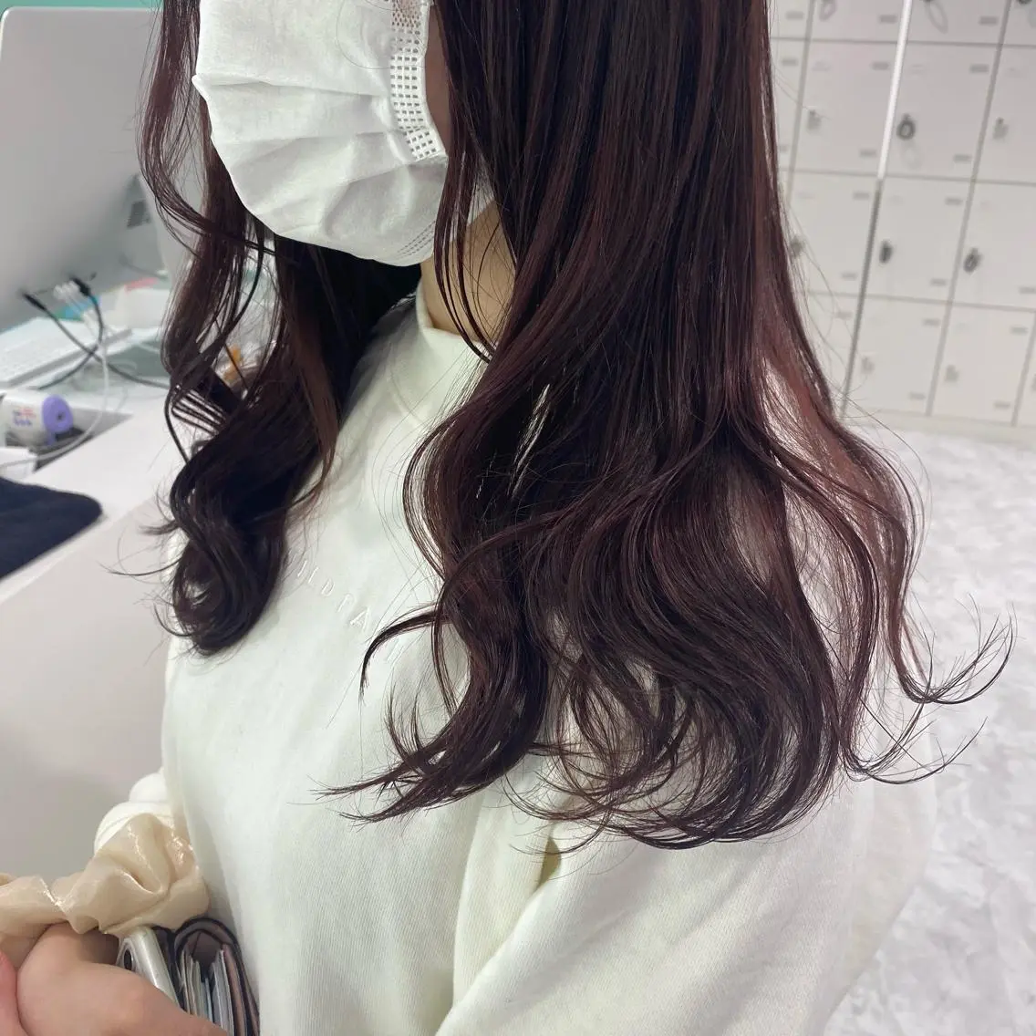 セミロング カラー ヘアアレンジ ヘアカラー トリートメント mai🍑暖色カラー /レイヤー💖のヘアスタイル
