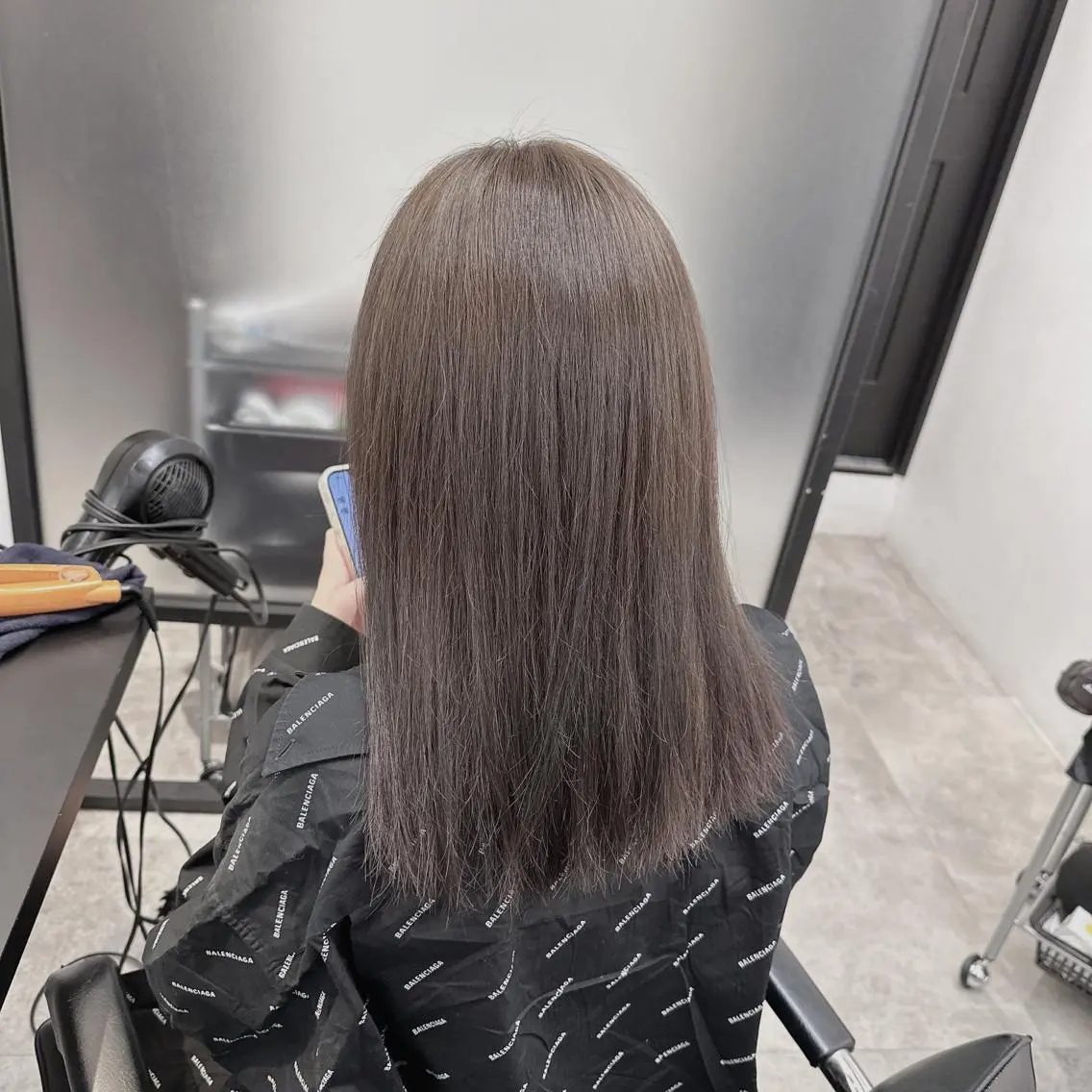 セミロング カラー ヘアアレンジ ダブルカラー｜ なおき｜池袋美容師のヘアスタイル