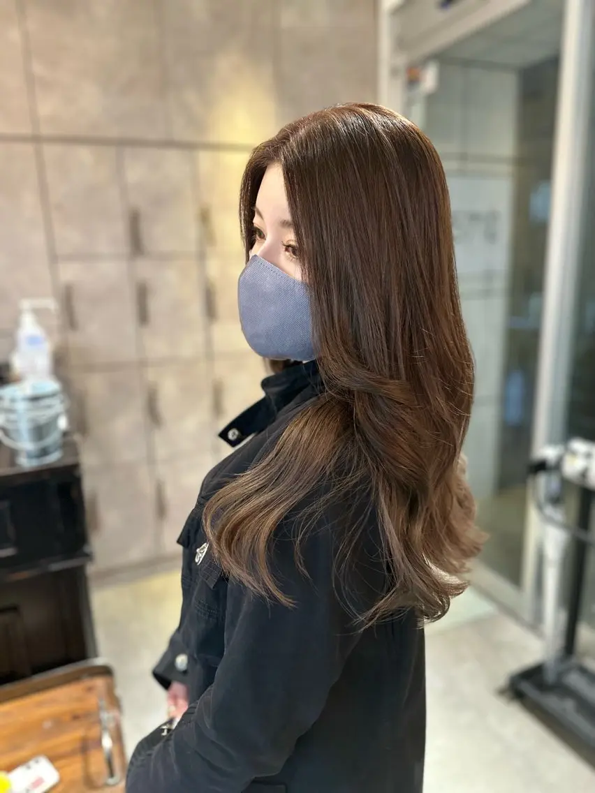 ロング カラー ヘアアレンジ ヘアカラー BRAIDS💎愛子 大人ハイライト💎のヘアスタイル