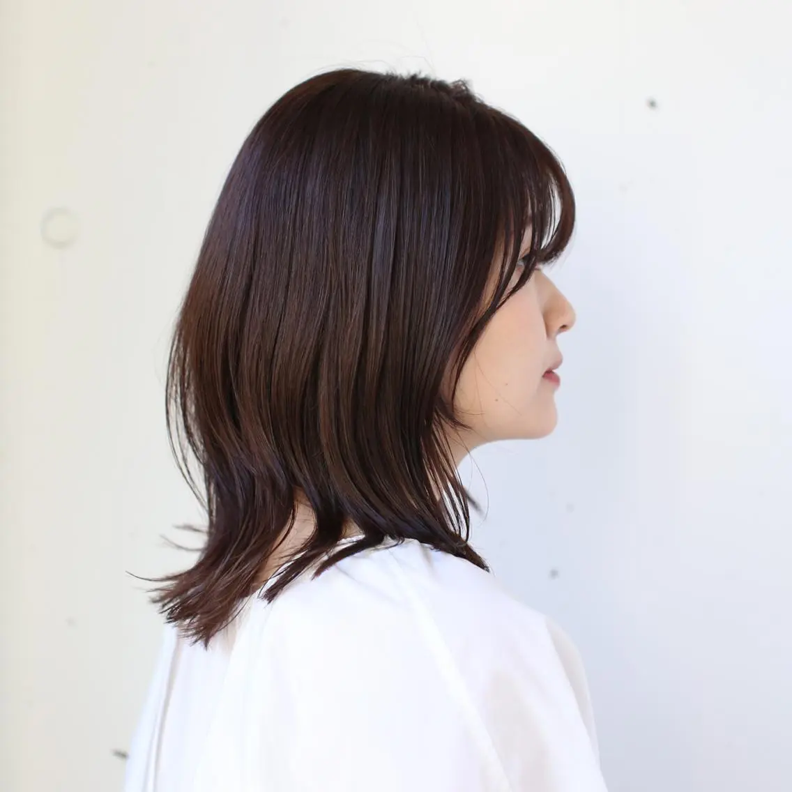 ミディアム カラー ヘアカラー 中西 美聖のヘアスタイル