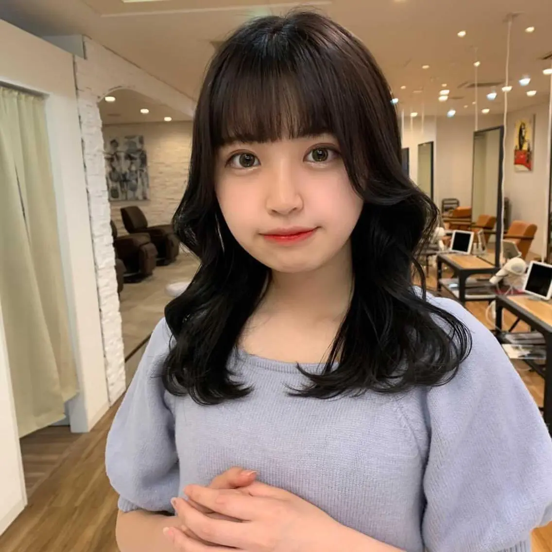セミロング くびれヘア 【韓国風くびれヘア】 joule小木曽輝のヘアスタイル