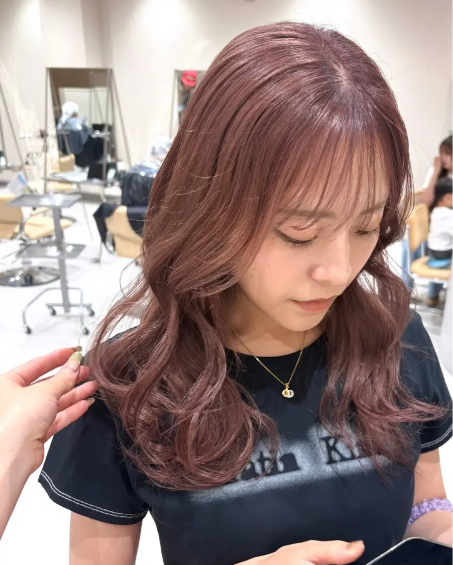 セミロング カット ヘアカラー バレイヤージュ/ヘア アレンジ/shionのヘアスタイル