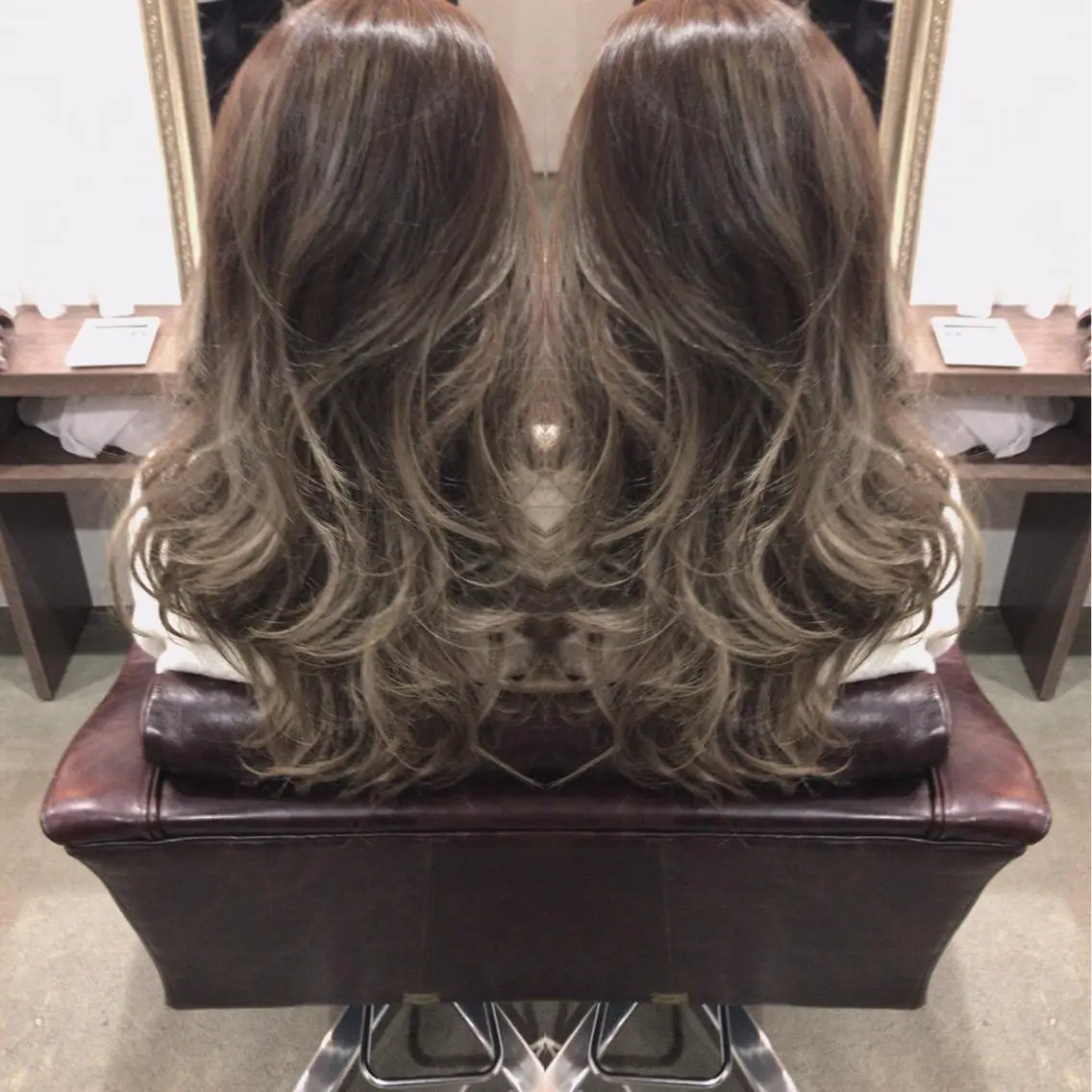 ロング カラー レイヤーカット匠 イソザキノリユキのヘアスタイル
