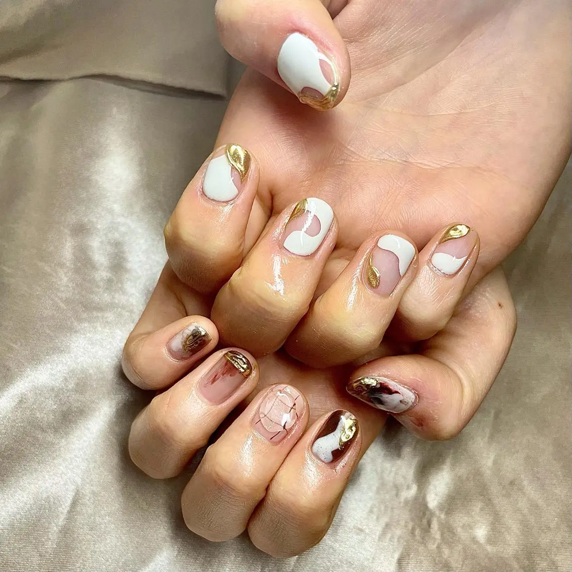 ショート カラー パーマ ヘアアレンジ メンズ キッズ ネイル マツエク・マツパ アイブロウ el. by Aoのネイルデザイン