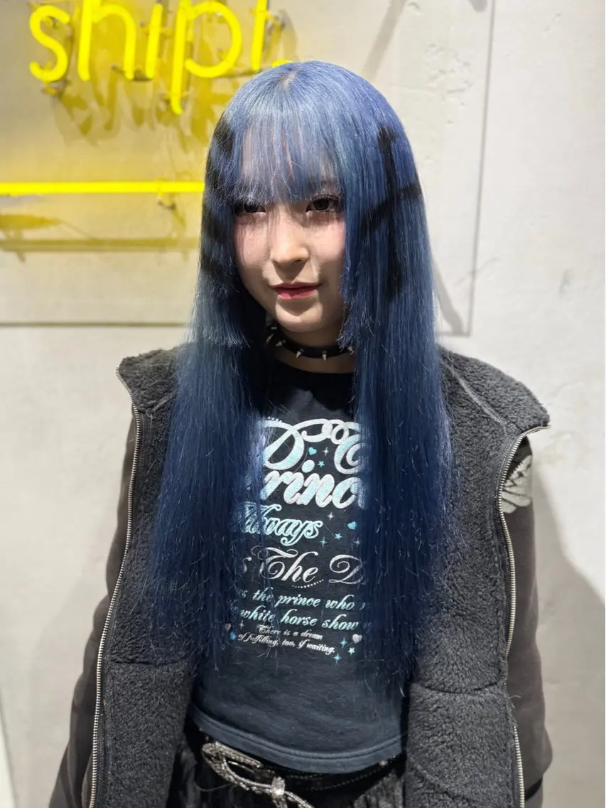 ロング ヘアカラー kanta 梅田 韓国ハイトーンのヘアスタイル