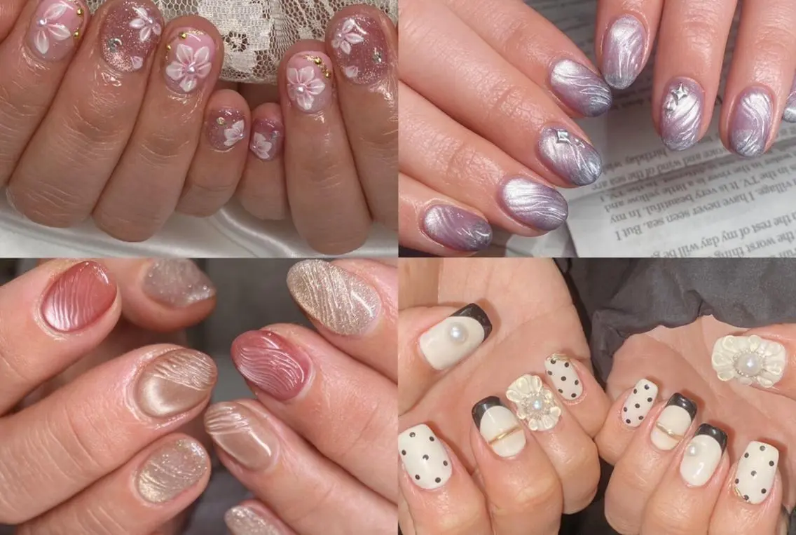 ネイル 韓国ネイル 持ち込み ニュアンスネイル 春ネイル ハンドネイル SalonLinda Madokaのネイルデザイン