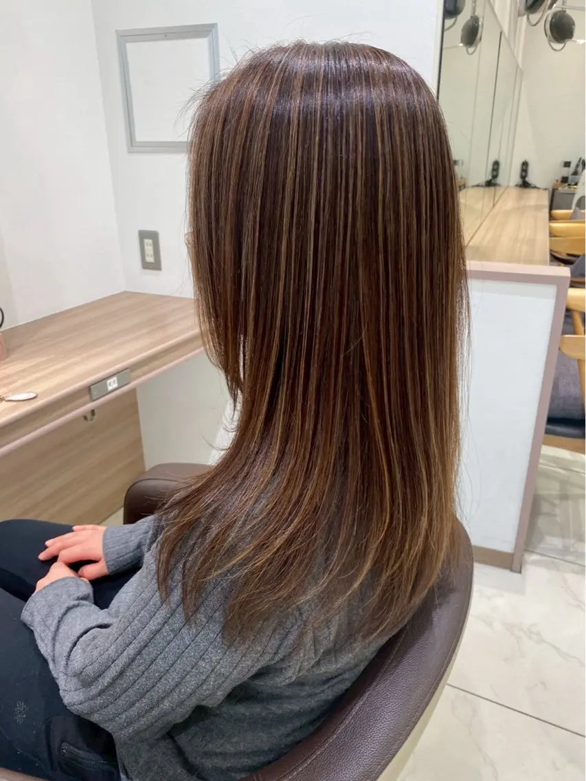 ロング カラー ハイライトカラー ハイライト 三川 洋樹のヘアスタイル