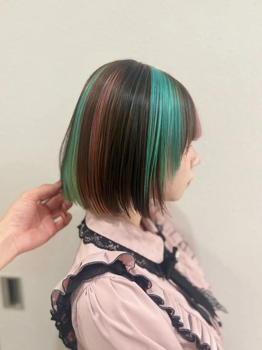 ミディアム カラー カット ヘアカラー トリートメント GaKu/ハイトーン /ブリーチ/ブロンドのヘアスタイル