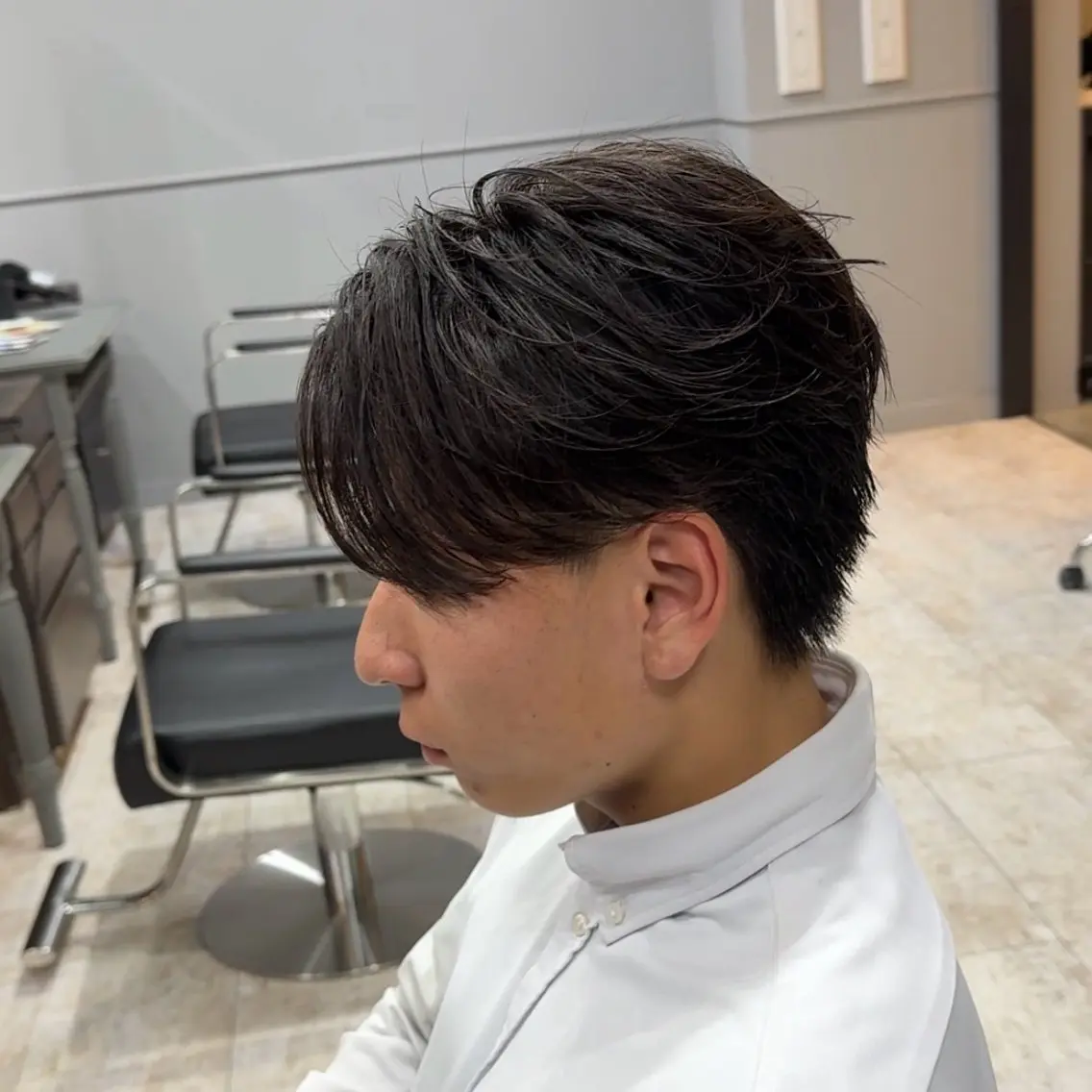 パーマ メンズ フェザーパーマ メンズパーマ カット Miyabi.💋 ABEYLEVRAIのヘアスタイル