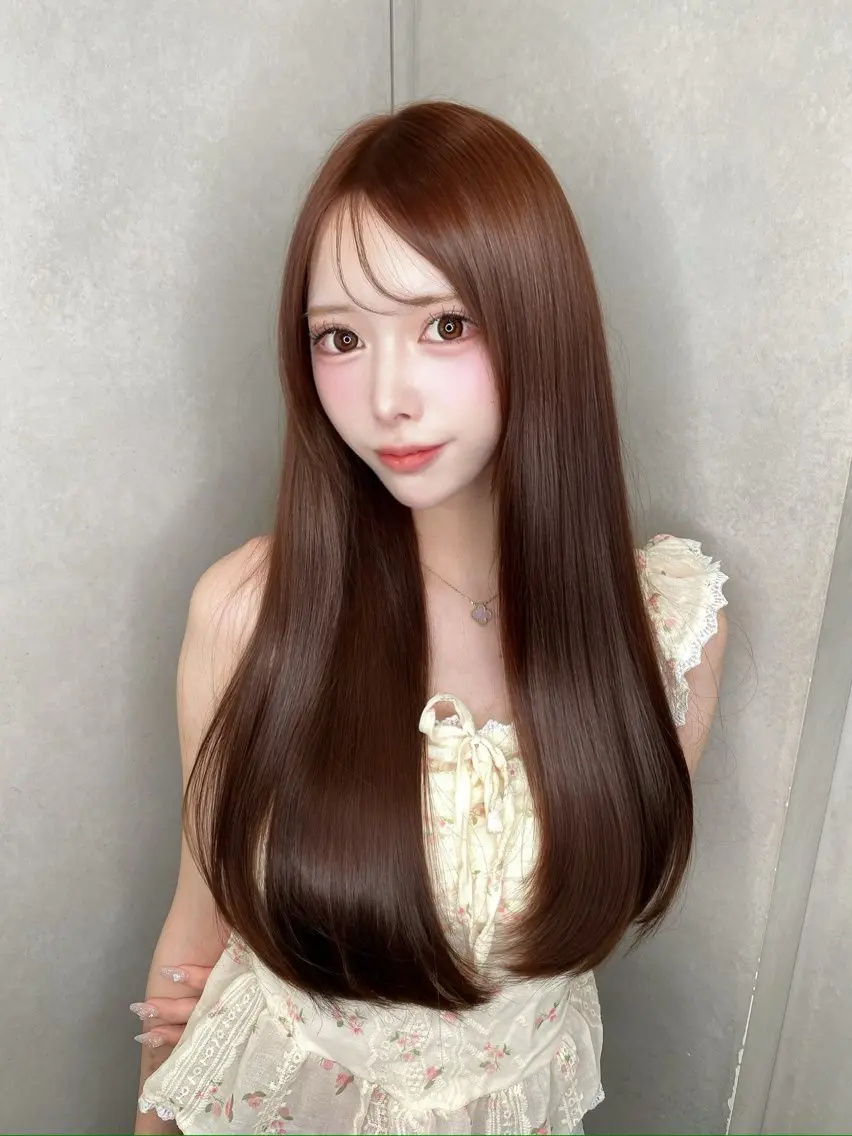 セミロング カラー パーマ ヘアカラー 縮毛矯正 トリートメント 🫧巻ける縮毛矯正 🫧髪質改善リク🫧のヘアスタイル
