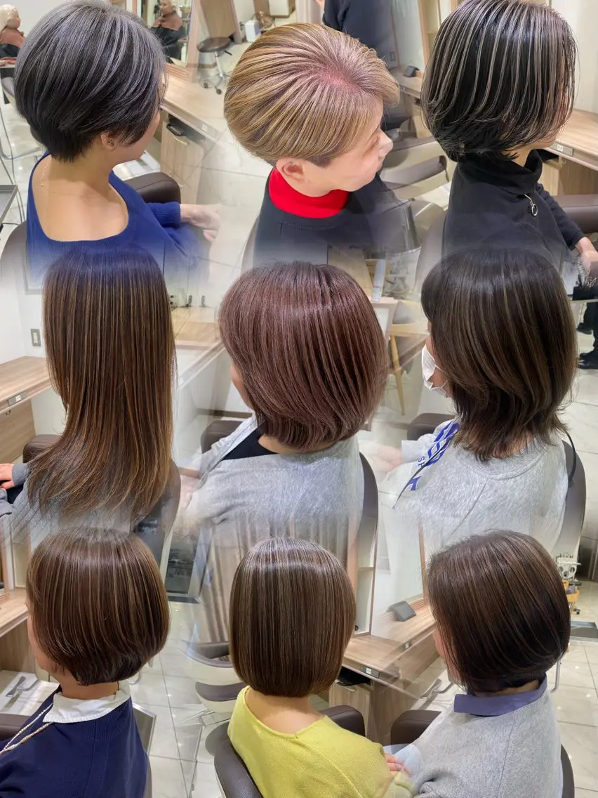ショート カラー ハイライトカラー ハイライト 寺内 紳悟のヘアスタイル