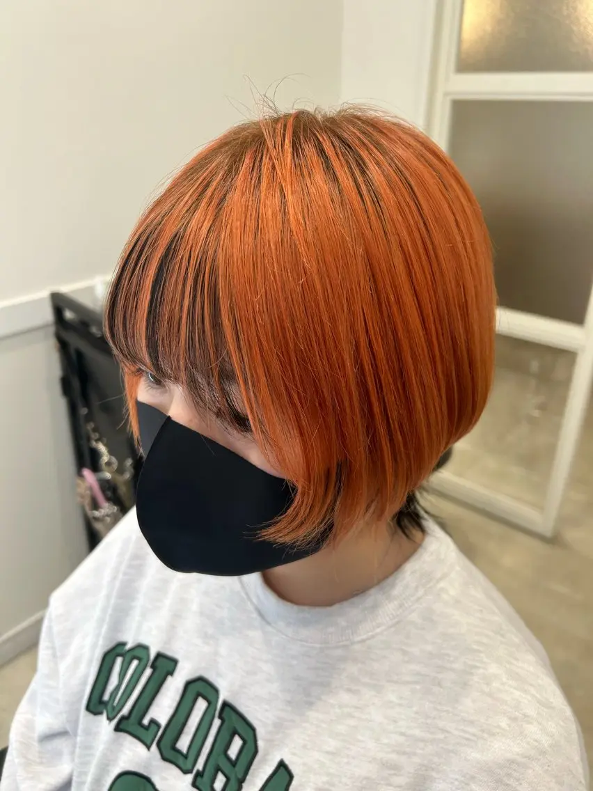 セミロング カラー 縮毛矯正 トリートメント 🌼透け感カラー 🌼Rinaのヘアスタイル