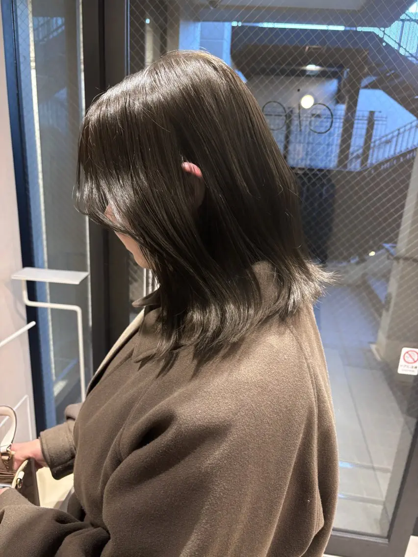 ミディアム ボブ/ミニボブ 透明感カラーkadoのヘアスタイル