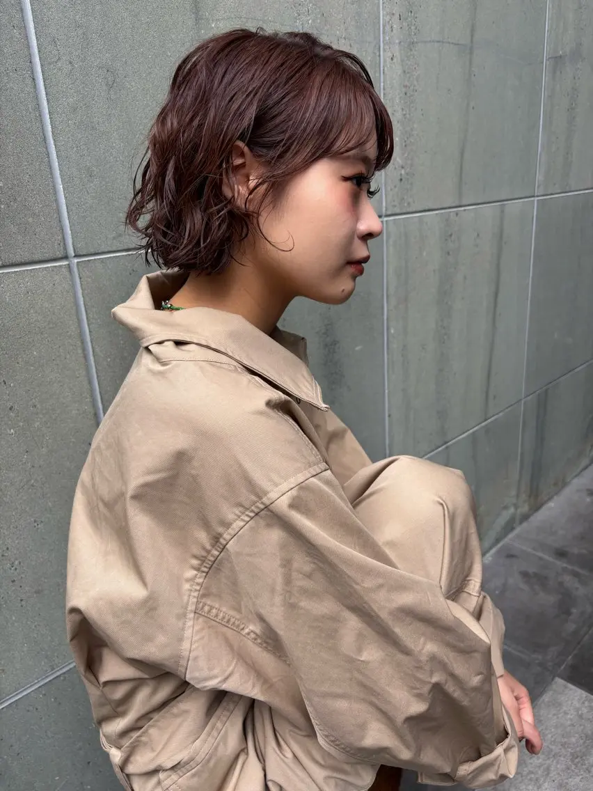 ショート カラー パーマ カット ヘアカラー パーマ 天神・大名 kotomiのヘアスタイル