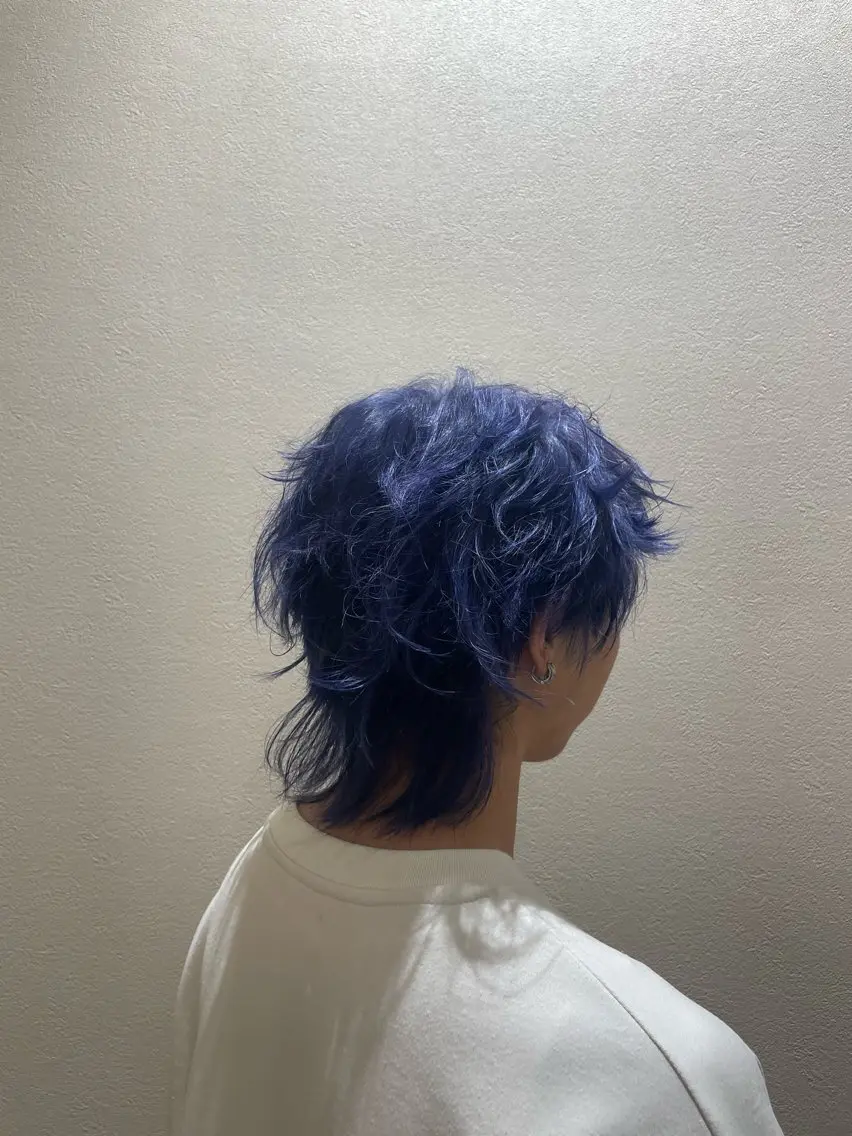 ショート カラー ブリーチ ハイレイヤー レイヤーカット ウルフカット ウルフ/ブリーチ ハイトーン/福嶌和樹のヘアスタイル