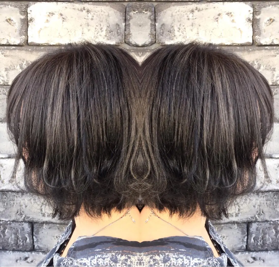 ショート 3Dハイライト 外国人風カラー ハイライト ❤️千葉県代表❤️ 店長❤️柿本翔一朗のヘアスタイル