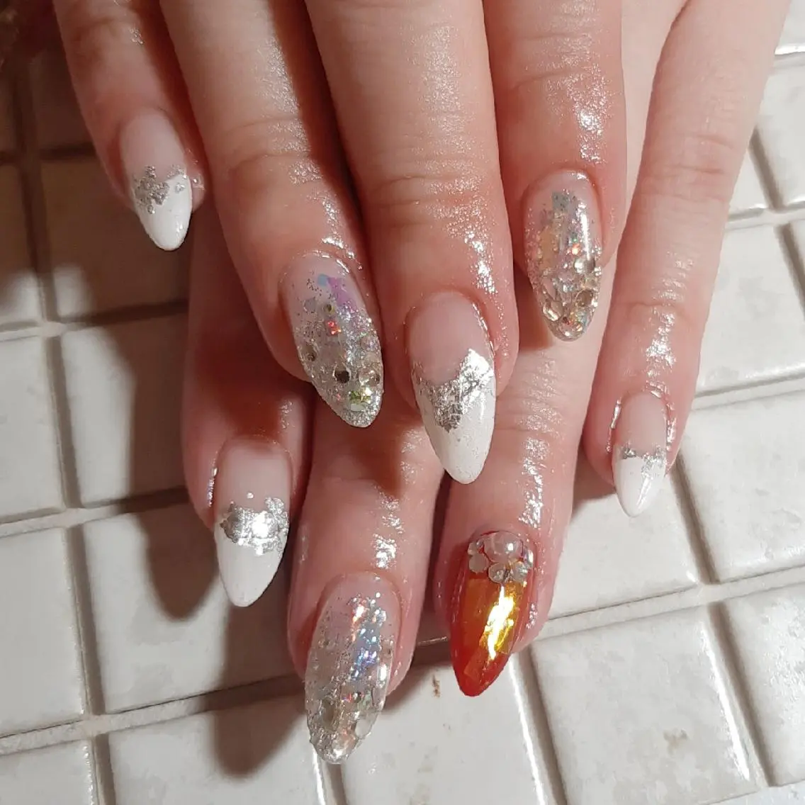 ネイル ゴージャス キラキラネイル ハンドネイル private salon mieのネイルデザイン