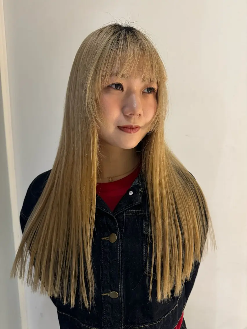 ロング 顔周りカット ロング 似合わせカット 銀座骨格診断ショート ／レイヤー/amiのヘアスタイル
