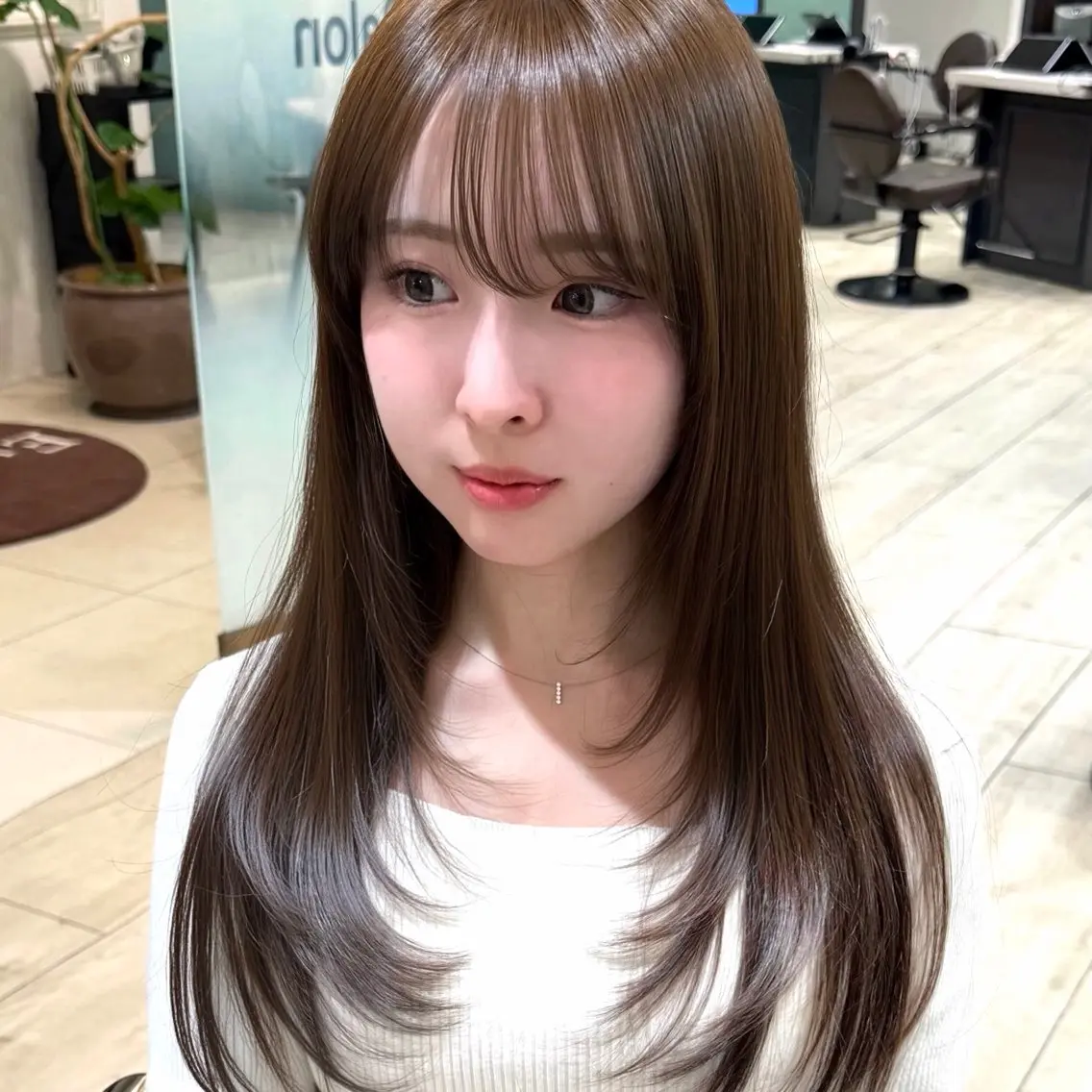 ロング カラー レイヤーカット ロング カット ヘアカラー トリートメント レイヤー×髪質改善 🌀渋谷 KANAのヘアスタイル