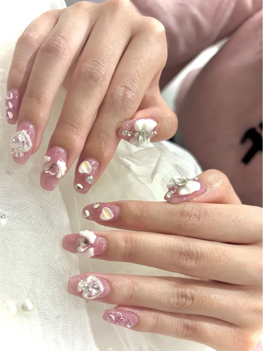 ネイル ピンク ハンドネイル Nail salon Cielel⟡Ayaのネイルデザイン