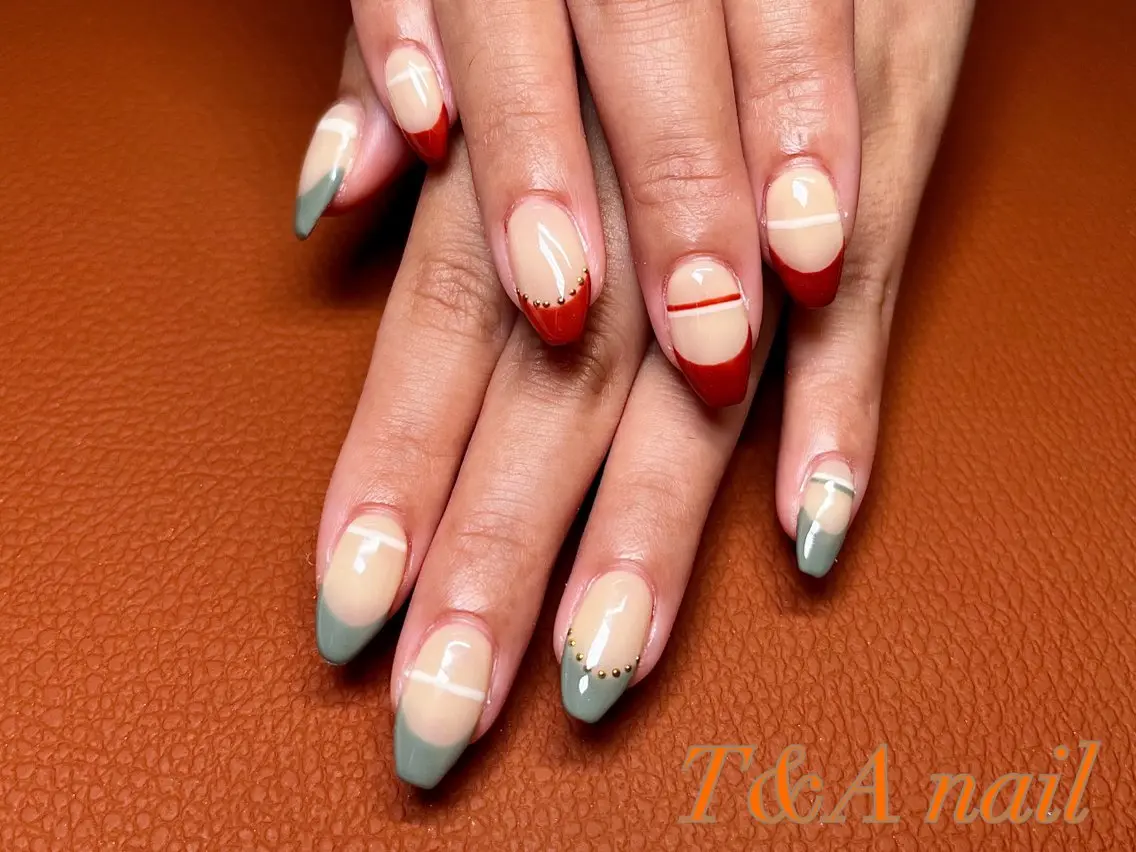 ネイル 長さ出し フレンチネイル ジェルネイル ニュアンスネイル スカルプネイル T&A nailのネイルデザイン
