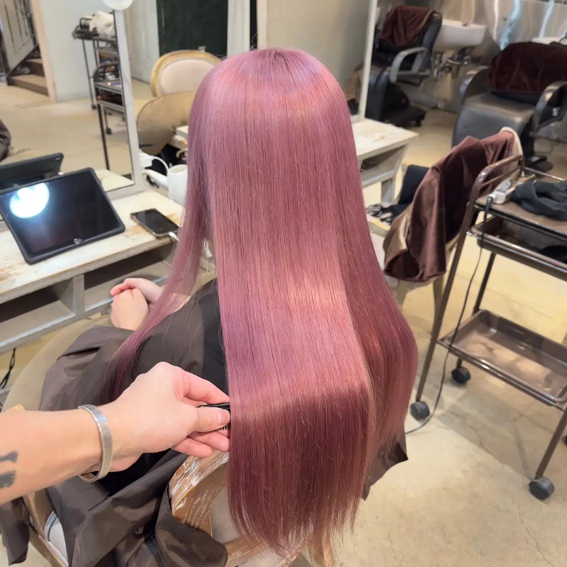 セミロング カラー ヘアカラー 中村 龍輝のヘアスタイル