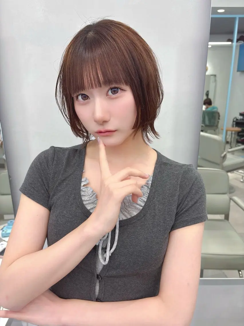 ショート ボブレイヤー ボブ レイヤーカット ウルフカット ウルフボブ ハッシュボブ/ レイヤーボブ/あおしのヘアスタイル