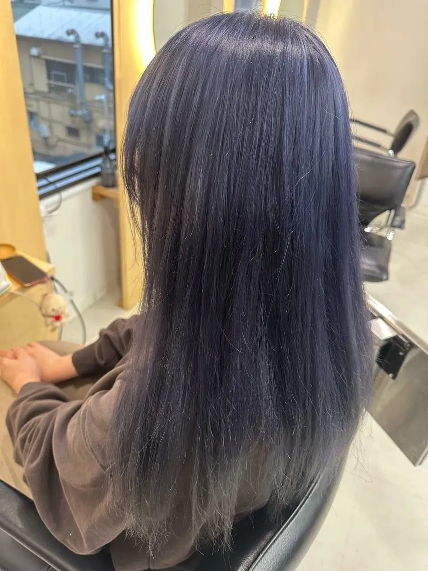 セミロング カラー ブルーカラー elk MARI✩.*˚のヘアスタイル