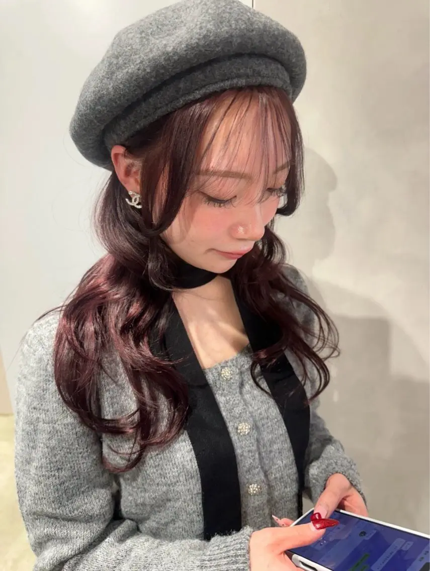 🪽🎀韓国アルティストカラー+韓国風カット+艶トリートメント🎀の写真