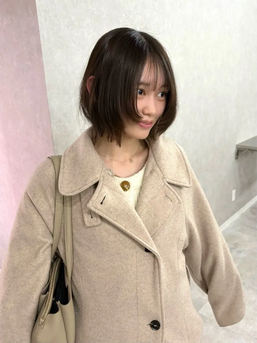ショート カラー レイヤーカット カット ヘアカラー 盛れる顔まわり✨🎀 レイヤー別所好葉のヘアスタイル