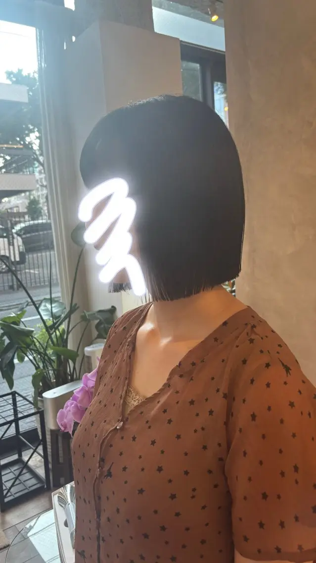 ショート 切りっぱなしボブ ボブ 堀江 理帆/表参道のヘアスタイル