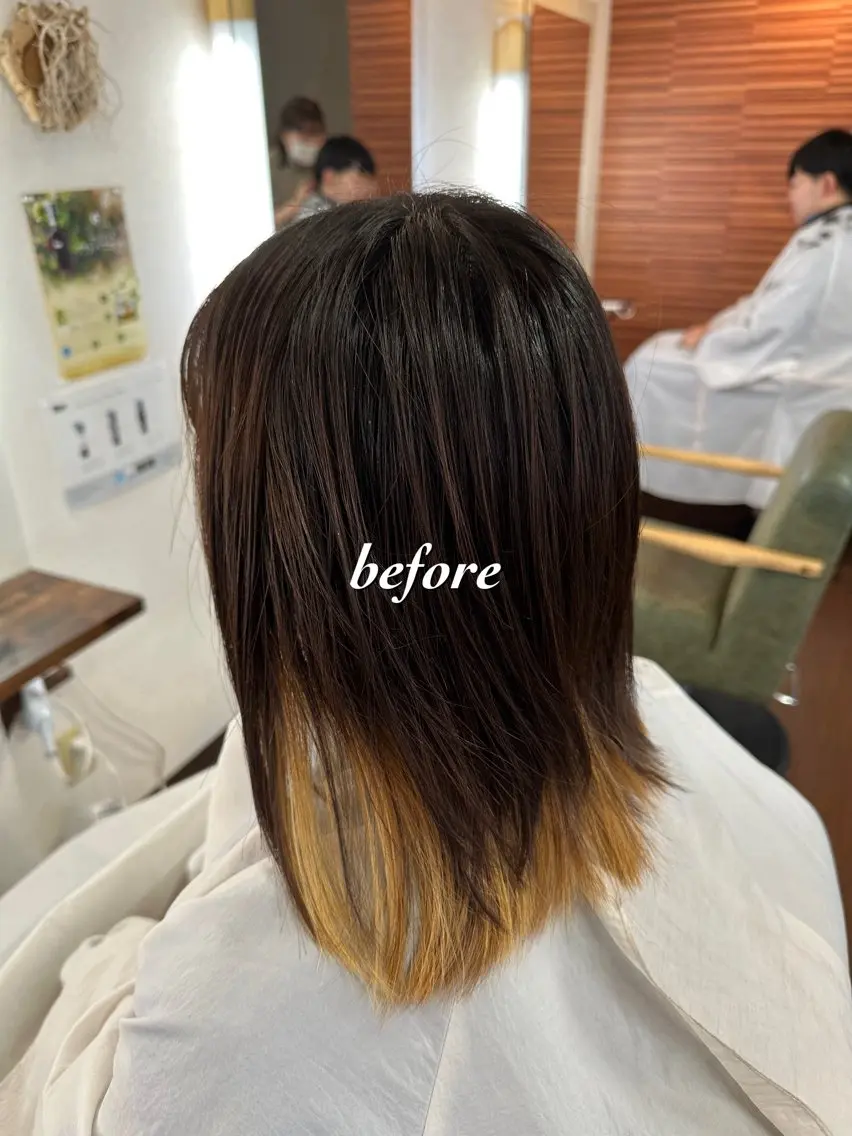 ミディアム カラー インナーカラー レッドカラー ヘアカラー 💜推しインナー カラー/菊池柊真💜のヘアスタイル