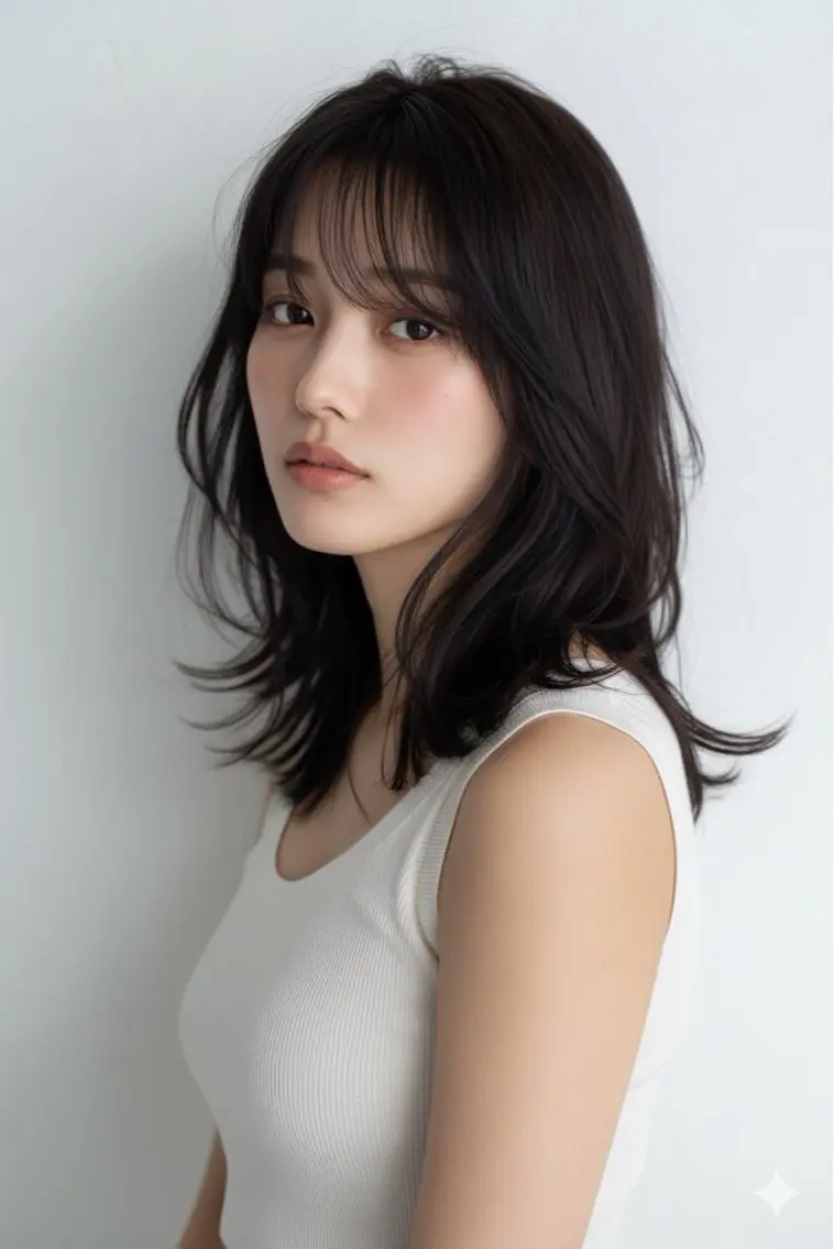 ミディアム カラー ヘアアレンジ カット ヘアカラー トリートメント ヘッドスパ ♦️最強の似合わせ ♦️店長/高橋のヘアスタイル