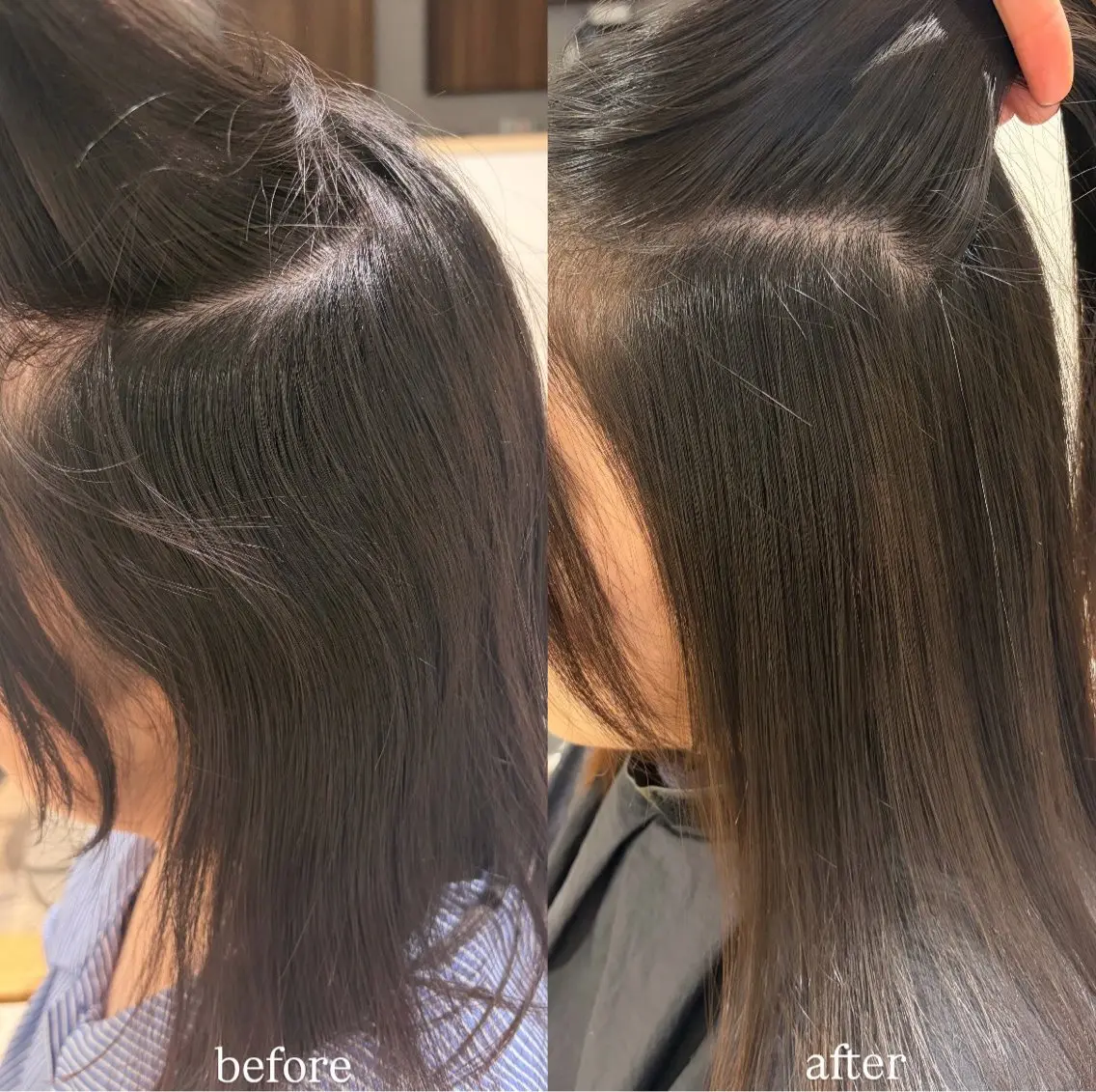 ヘアカラー 透明感/艶カラー 🫧 ユイナのヘアスタイル