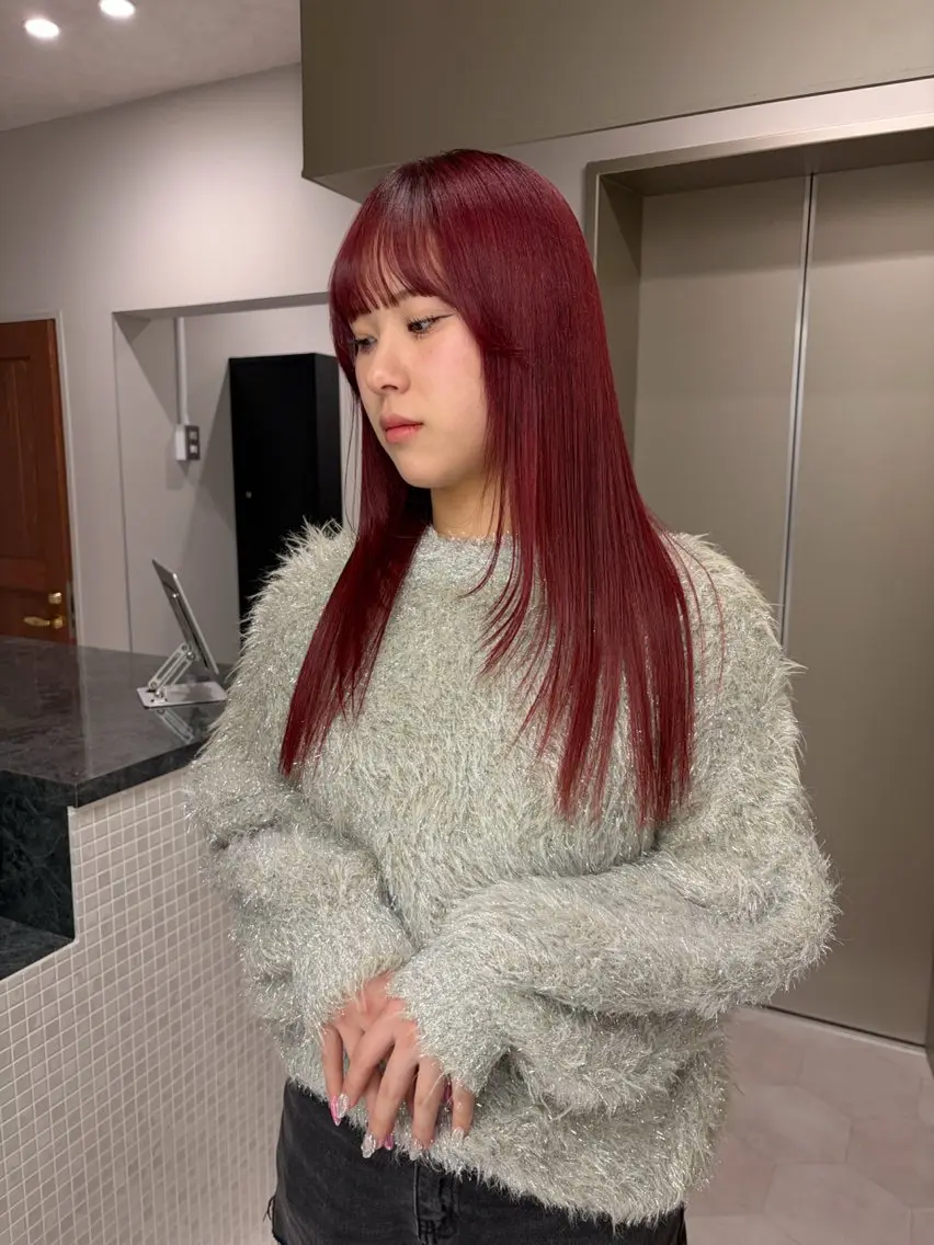 ロング レイヤーカット 光岡 玲遠のヘアスタイル