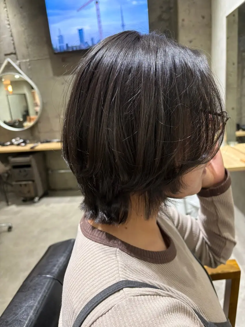 ショート カラー 🌈レディースパーマ ミライ🇰🇷のヘアスタイル
