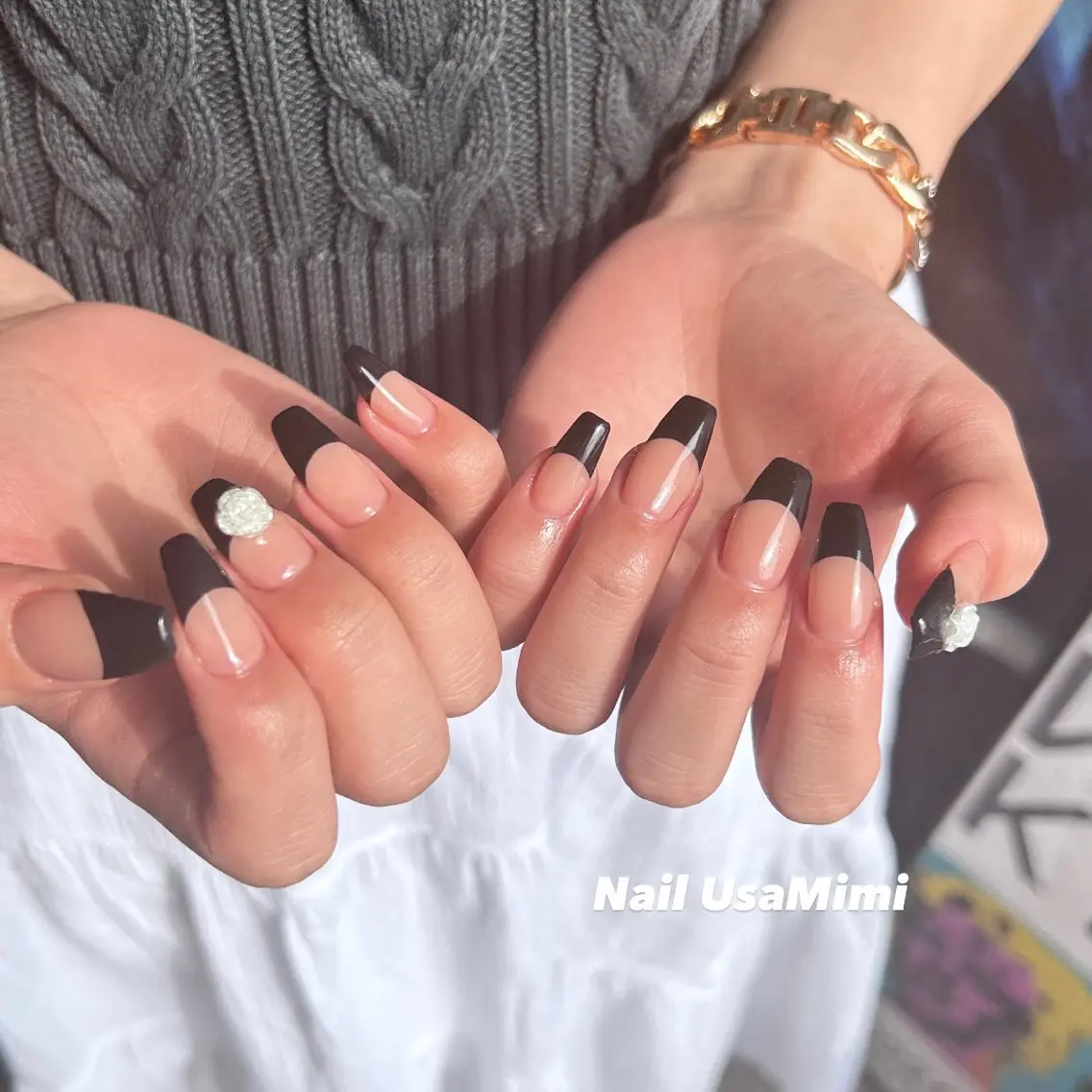 ネイル ジェルネイル マグネットネイル 持ち込み ワンカラーネイル パラジェル 本町ネイルNail UsaMimiのネイルデザイン