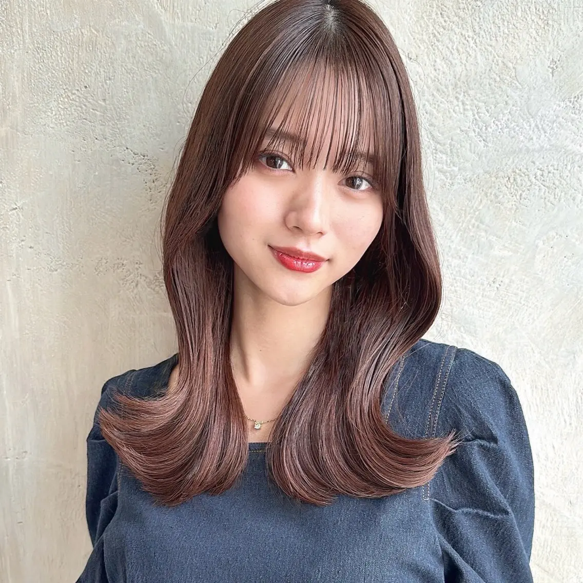 ロング くびれヘア 韓国風ヘア レイヤーカット ロング 似合わせカット カット ヘアカラー トリートメント 銀座/レイヤー 顔周りカット溝手優太のヘアスタイル