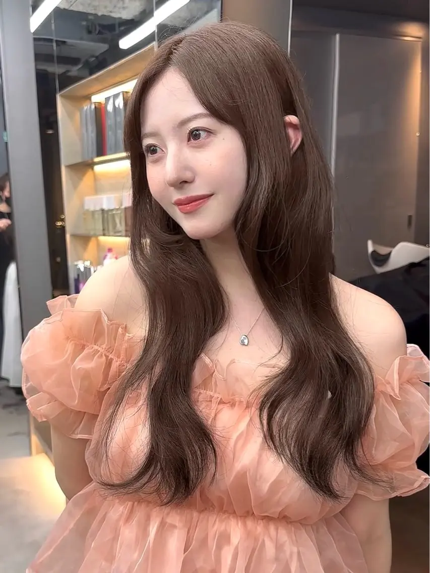 ミディアム カット ヘアカラー トリートメント 韓国/ワンホンヘア 髪質改善/MaCoのヘアスタイル