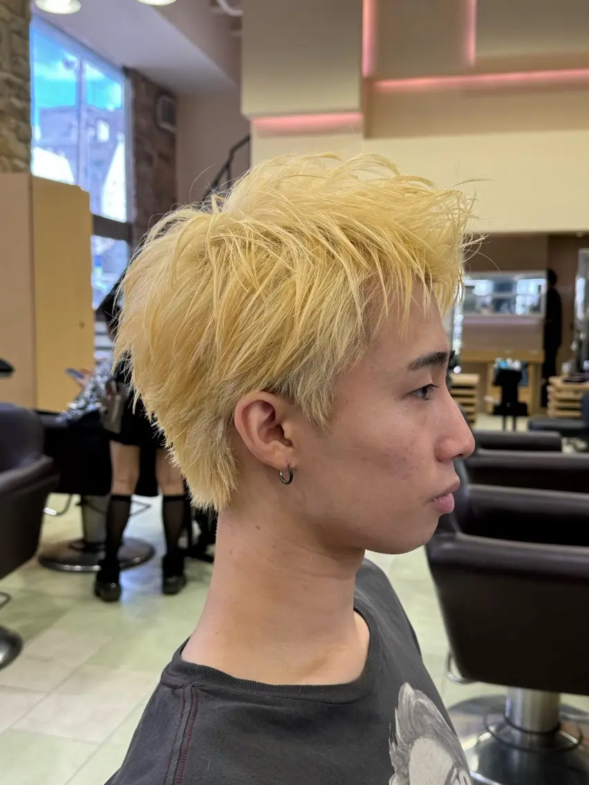 ショート カラー メンズ カット ヘアカラー レイヤーカット メンズカット坂本翔のヘアスタイル